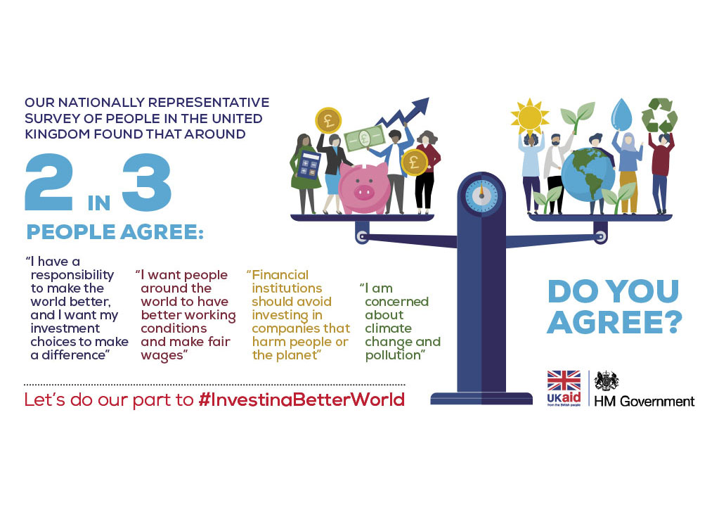 Investing in a better world survey results infographics