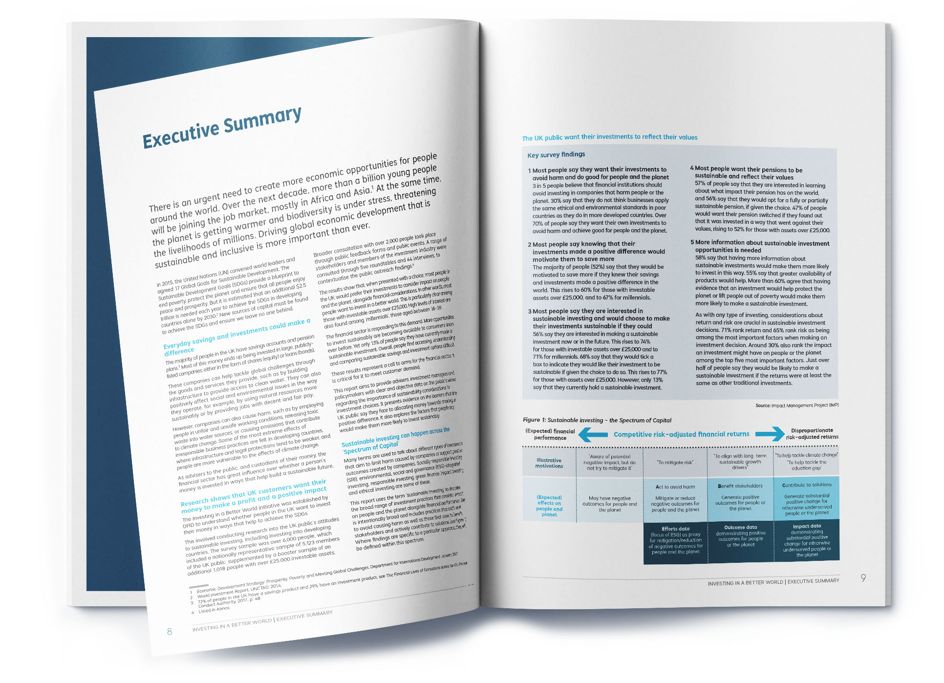 Investing in a Better World Final Report spread